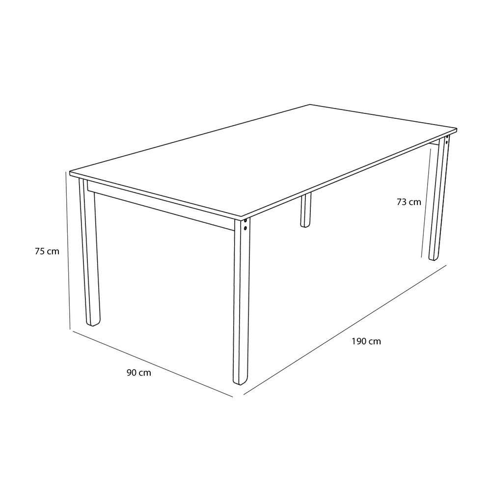 Stół z blatem w dekorze jesionu 90x190 cm Hock – Hübsch (zdjęcie 6)