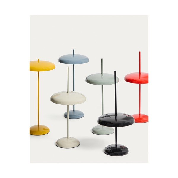 Czerwona lampa stołowa LED ze ściemniaczem z metalowym kloszem (wysokość 35 cm) Porte – Kave Home-image-3