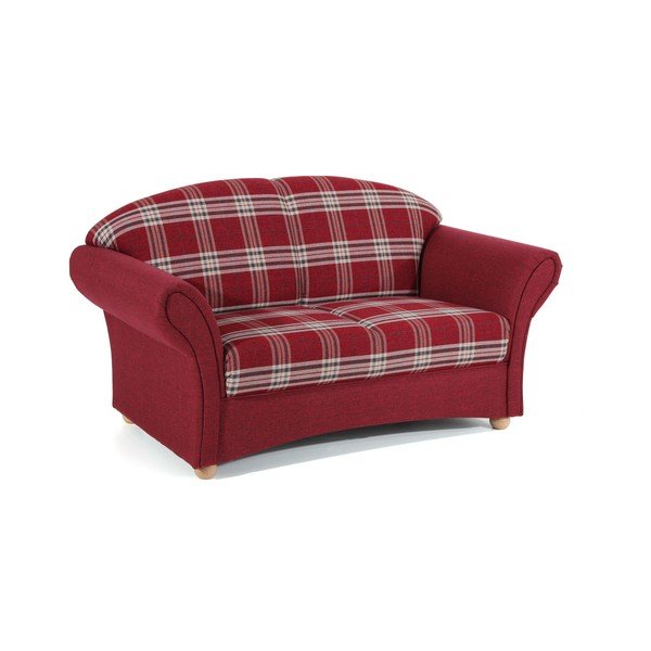 Czerwona sofa w kratkę Max Winzer Corona, 151 cm-image-1