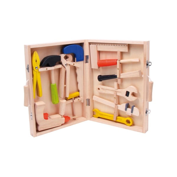 Dziecięcy drewniany zestaw narzędzi w kuferku Legler Toy