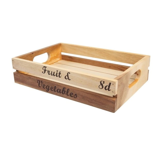 Pojemnik do przenoszenia z drewna
  akacjowego T&G Woodware Baroque Fruit and Vegetables, 30x21 cm-image-1