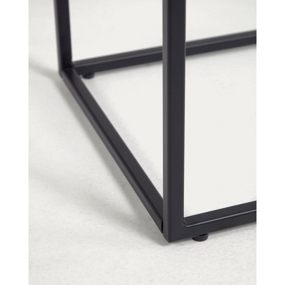 Czarno-biała konsola z ceramicznym blatem 30x110 cm Rewena – Kave Home (zdjęcie 6)