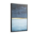 Niebieski obraz w ramie Kave Home Abstract, 60x90 cm