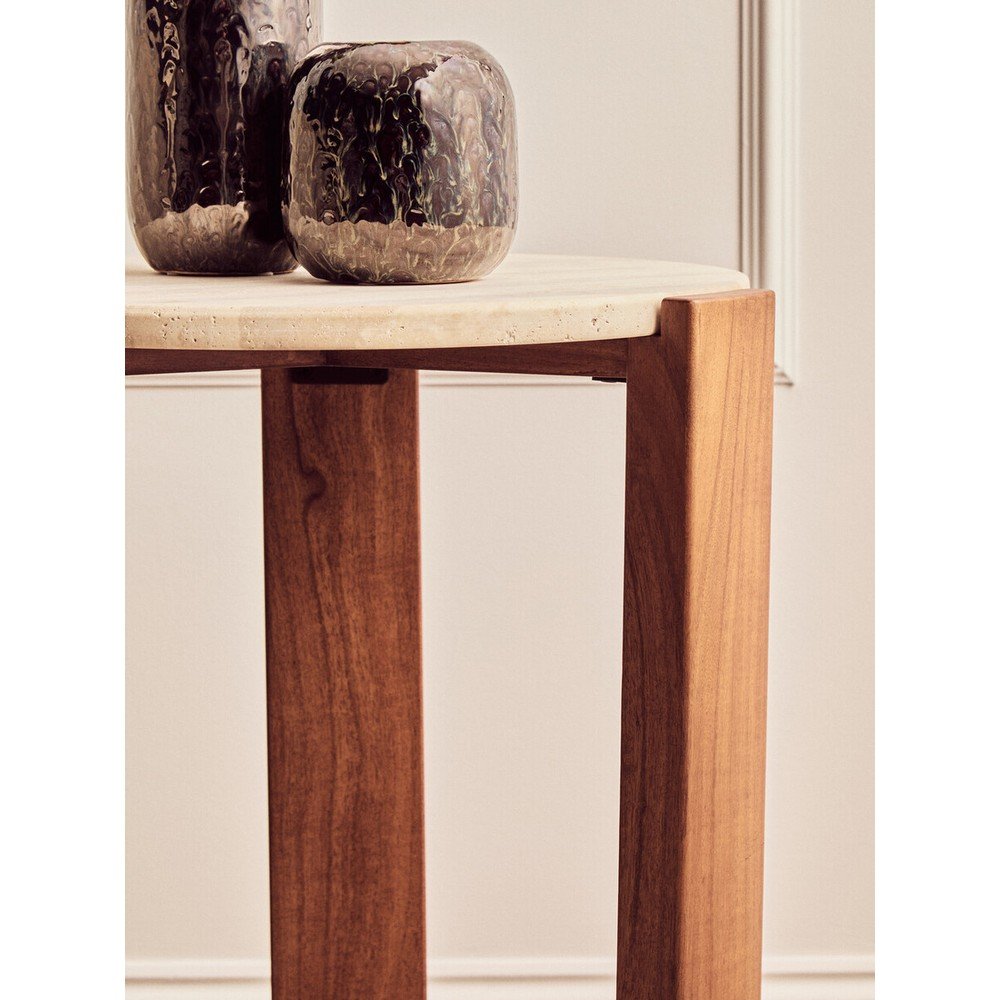 Okrągły stolik z marmurowym blatem ø 46 cm Palermo – Premier Housewares (zdjęcie 8)