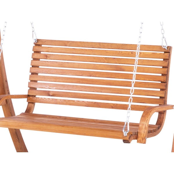 Drewniana huśtawka ogrodowa z daszkiem Monobeli Swingy-image-4
