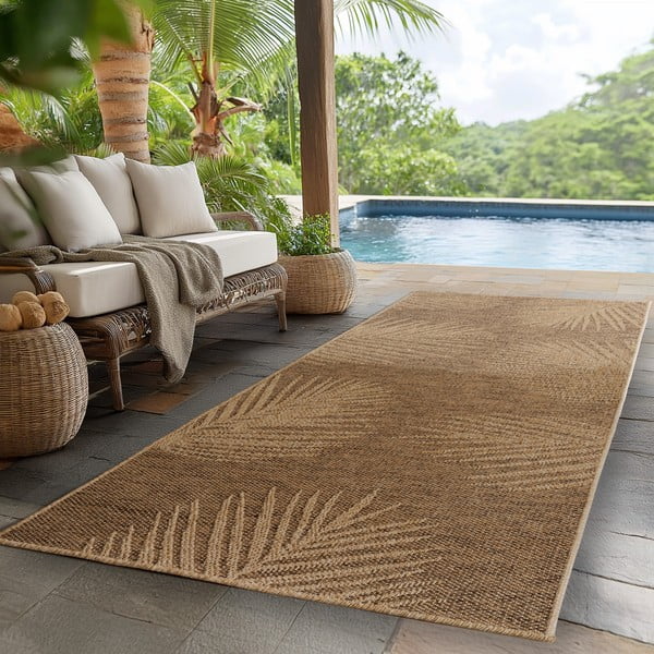 Brązowy chodnik odpowiedni na zewnątrz 80x250 cm Timber 1403 – Ayyildiz Carpets-image-1