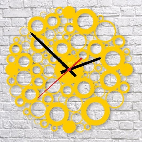 Zegar ścienny Yellow Bubble-image-1