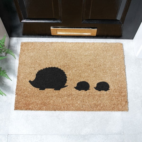 Wycieraczka z włókna kokosowego 40x60 cm Hedgehog Family – Artsy Doormats-image-2