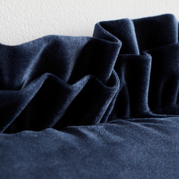 Aksamitna poduszka dekoracyjna 43x43 cm Velvet Double Frill – Catherine Lansfield-image-2