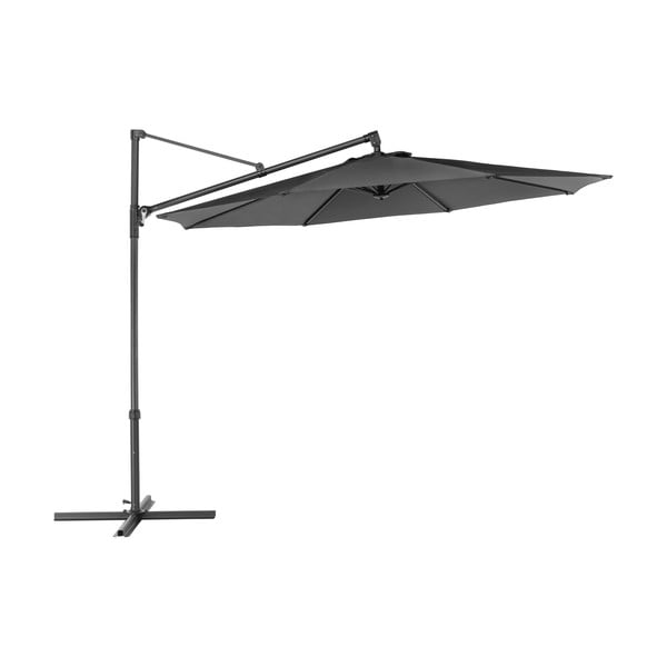 Ciemnoszary parasol ogrodowy ø 300 cm Roja – Rojaplast