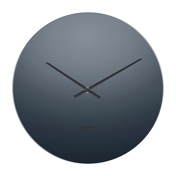 Czarny zegar Karlsson Mirage, ⌀ 40 cm