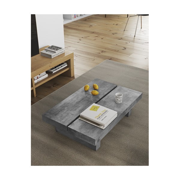 Stolik z dekorem betonu TemaHome Tokyo, 94x25 cm-image-2