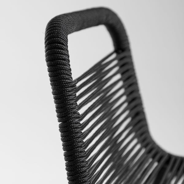 Czarny hoker ze stalową konstrukcją Kave Home Glenville, wys. 62 cm-image-4