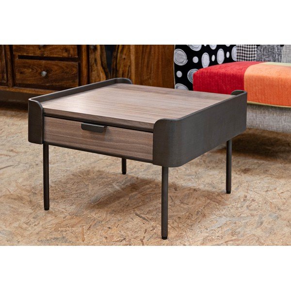 Brązowy stolik z litego drewna jodłowego 60x60 cm Toronto – Mauro Ferretti-image-1