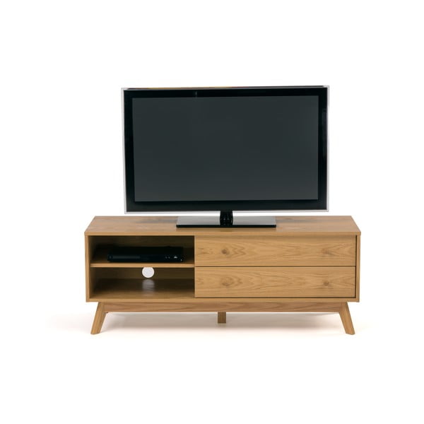 Szafka pod TV w dekorze dębu 130x50 cm Kensal – Woodman-image-4