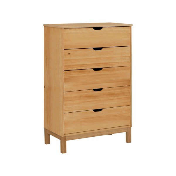 Wysoka komoda z litego drewna sosnowego w naturalnym kolorze 113x39 cm Post – Støraa