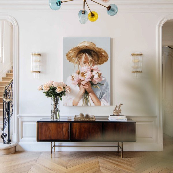 Obraz z ręcznie malowanymi elementami 70x100 cm Estelle – Styler-image-2