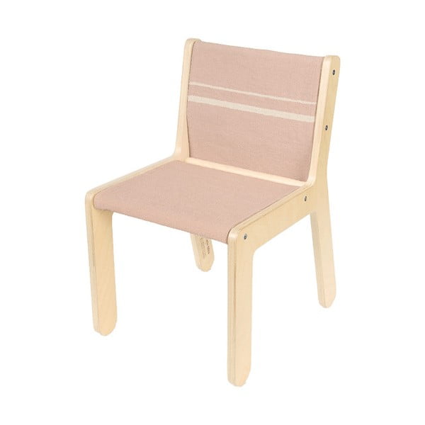 Jasnoróżowo-naturalne krzesło dziecięce Vintage Nude – Lorena Canals