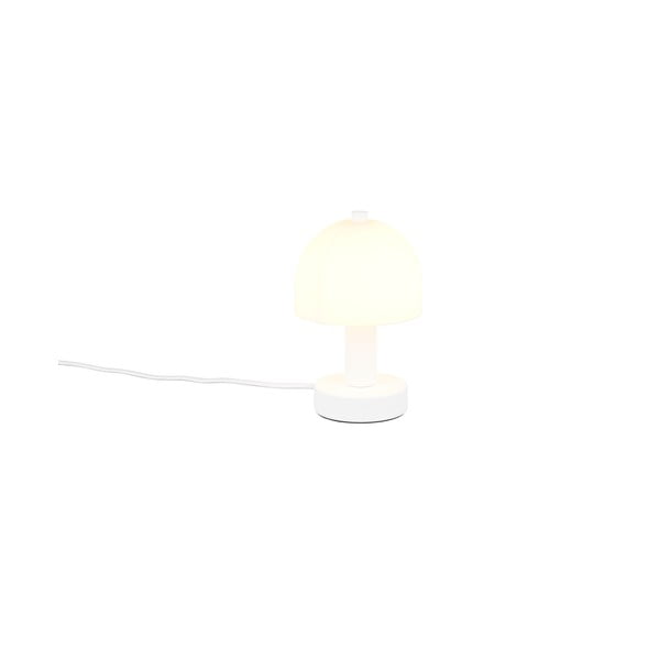 Biała lampa stołowa ze szklanym kloszem (wysokość 19 cm) Glenn – Trio-image-3