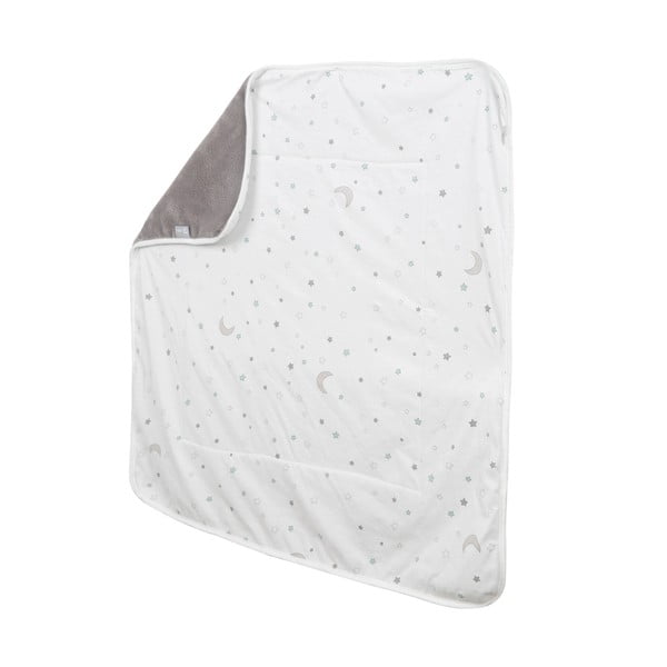 Biało-szary bawełniany koc dziecięcy 80x80 cm Strenenzauber – Roba-image-3