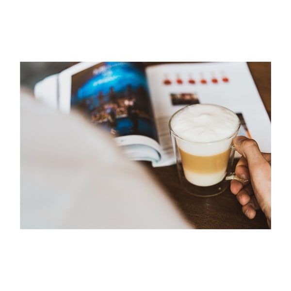 Szklane kubki zestaw 2 szt. do cappuccino/z podwójną ścianką 350 ml – Vialli Design-image-2