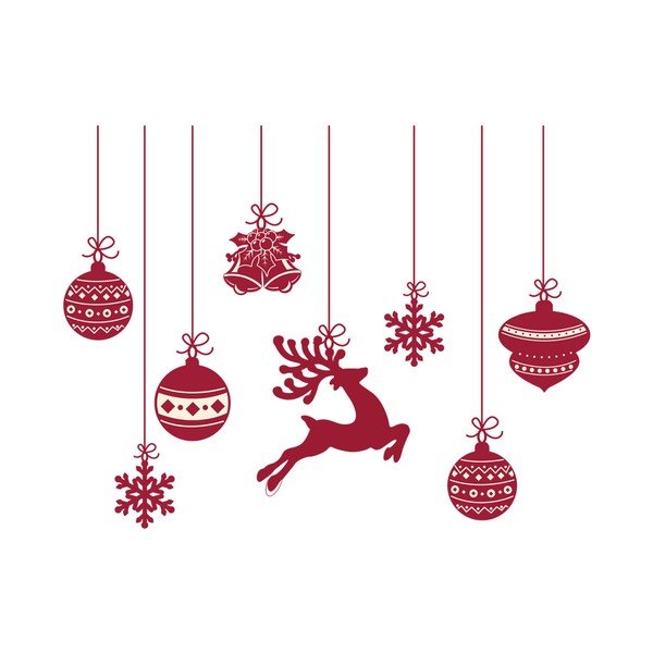 Zestaw 8 naklejek świątecznych Ambiance Scandinavian Christmas-image-1