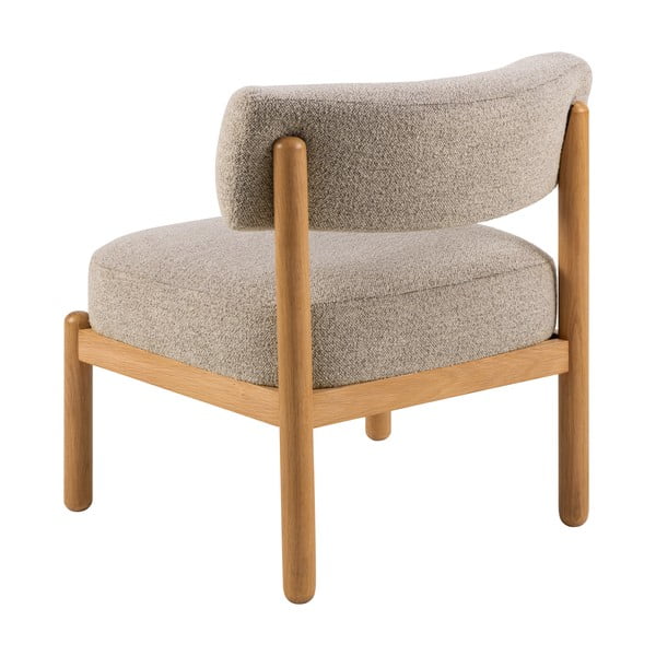 Beżowy fotel z materiału bouclé Burley – Actona-image-2