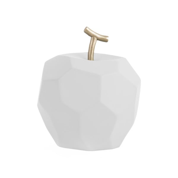 Matowa biała betonowa figurka PT LIVING Origami Apple