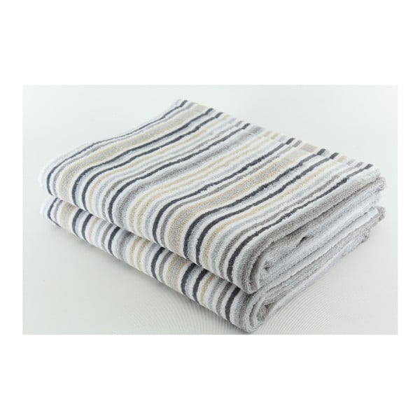 Zestaw 2 ręczników Collette Grey, 70x140 cm