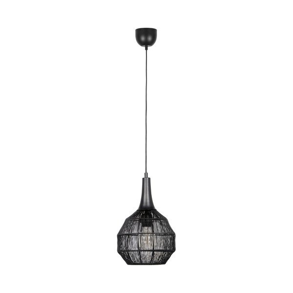 Lampa wisząca w kolorze matowej czerni z metalowym kloszem Soraya – Trio