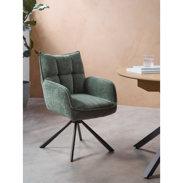 Zielone tapicerowane fotele jadalniane zestaw 2 szt. Marilla – Unique Furniture-image-1