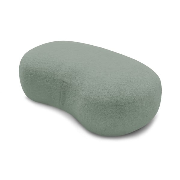 Jasnozielony podnóżek z materiału bouclé Saint-Germain – Bobochic Paris-image-4