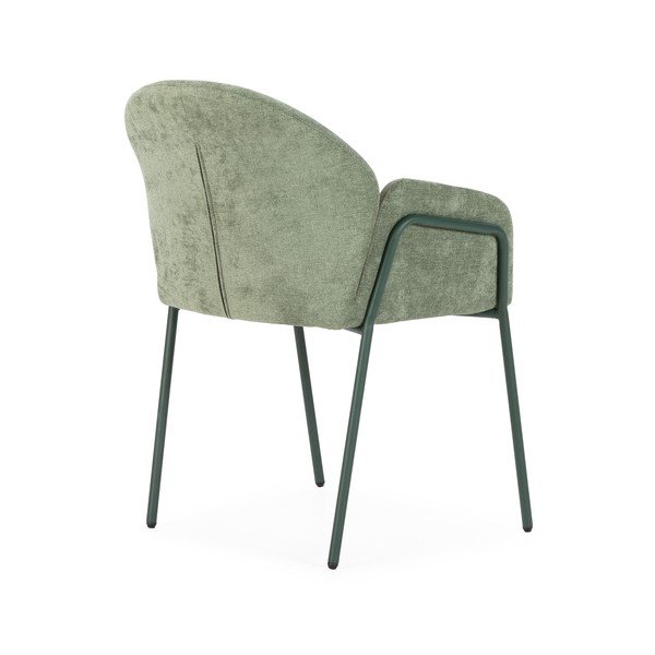 Zielone tapicerowane fotele jadalniane zestaw 2 szt. Aslin – MOME-image-4