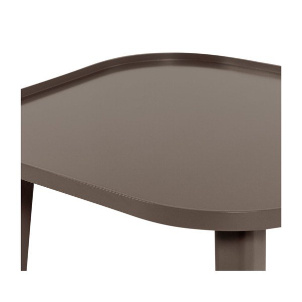 Brązowy okrągły stolik z płyty MDF ø 80 cm Mosa – WOOOD-image-4