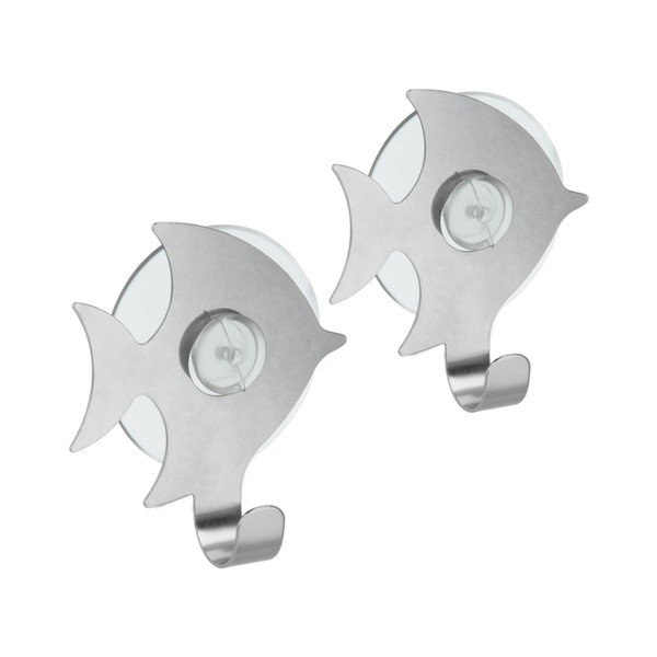 Zestaw 2 wieszaków z przyssawkami Metaltex Pesce-image-1