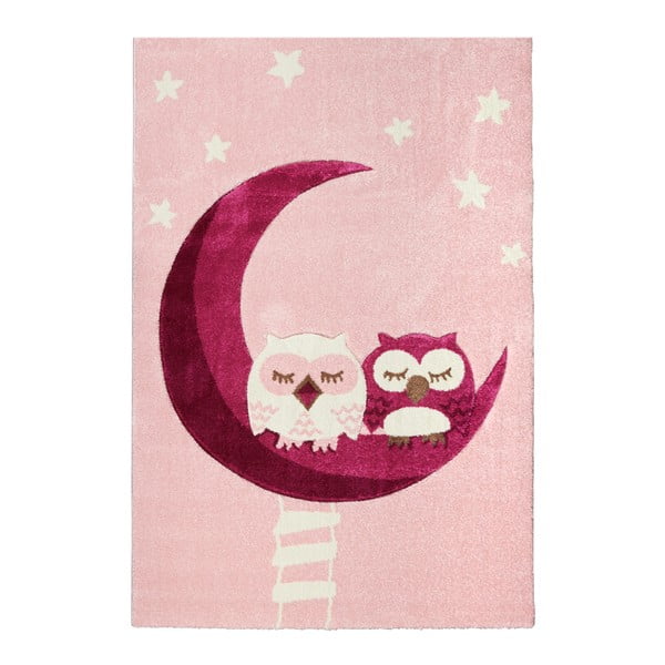 Dywan dziecięcy Happy Rugs Pink Owls, 120x180 cm