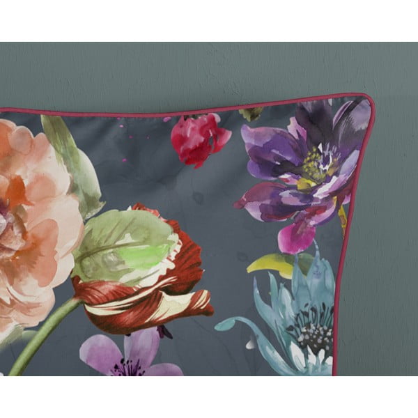 Antracytowa pościel dwuosobowa z satyny bawełnianej 240x220 cm Parma – Descanso-image-3