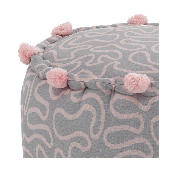 Jasnoróżowy/jasnoszary puf Tangle – Tomasucci-image-1