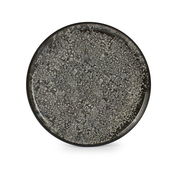Czarny/kremowy kamionkowy talerz ø 27 cm Gravel – ONA