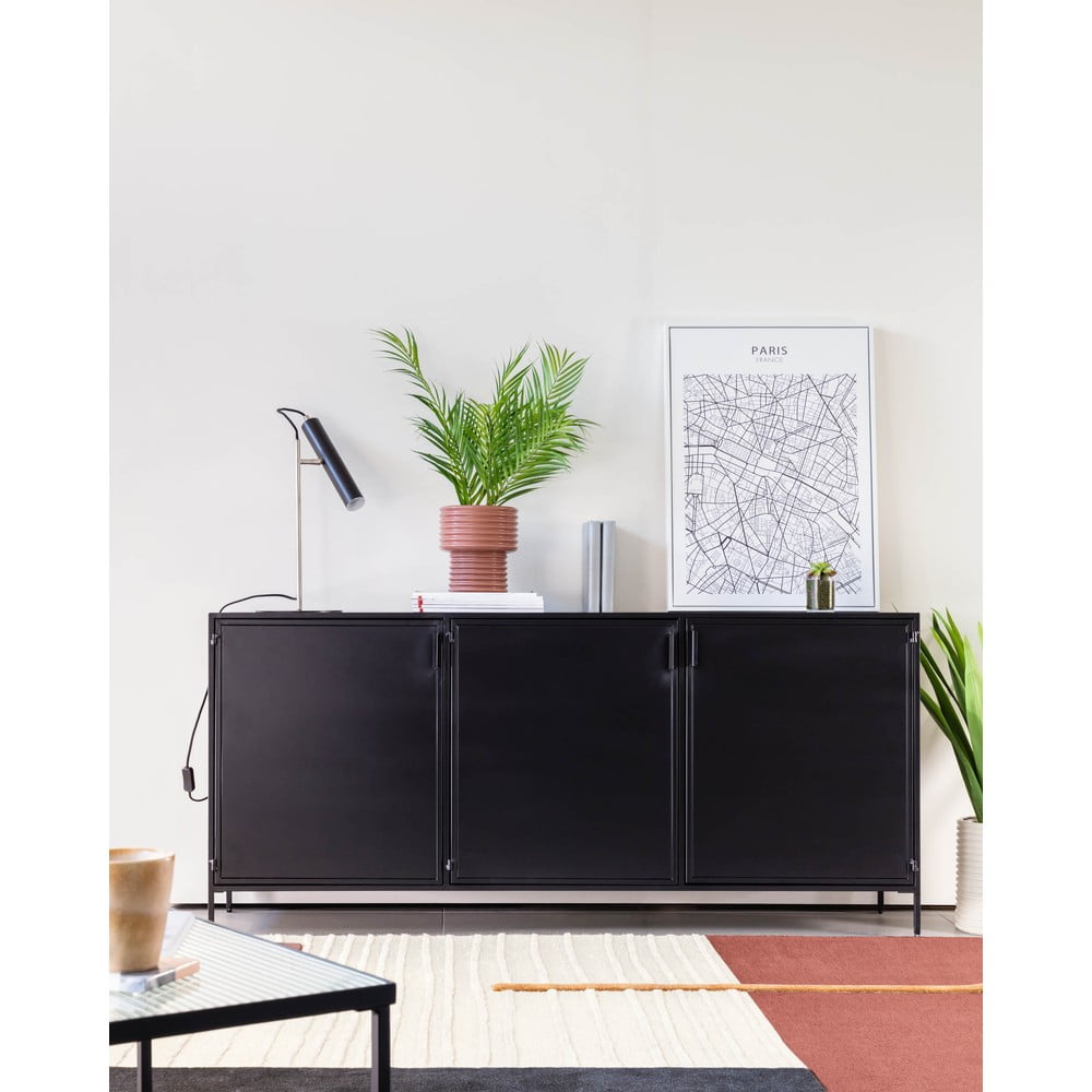 Czarna stalowa komoda 160x72x35 cm Shantay – Kave Home (zdjęcie 4)