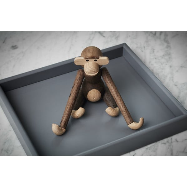 Figurka z litego drewna dębowego Kay Bojesen Denmark Monkey-image-3