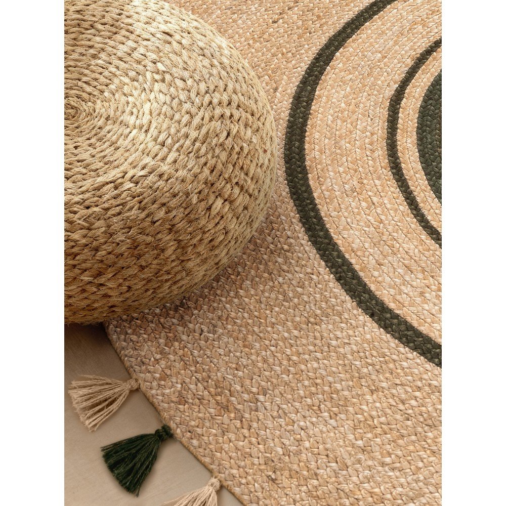Okrągły ręcznie tkany dwustronny dywan z juty w naturalnym kolorze ø 150 cm Basil – Hanse Home (zdjęcie 7)