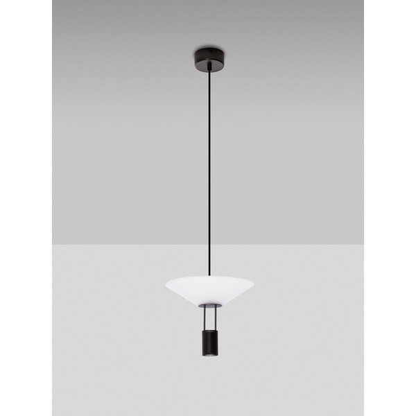 Aluminiowa lampa wisząca LED w kolorze matowej czerni z kloszem ze szkła akrylowego ø 22 cm Anafi – Nova Luce-image-4