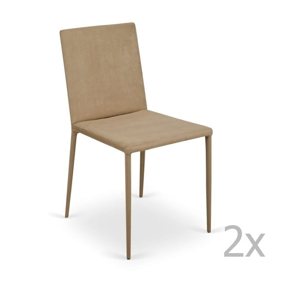 Zestaw 2
  beżowych krzeseł Garageeight Ikaalinen