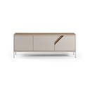 Kremowo-naturalna komoda w dekorze dębu 150x55x35 cm Lilou – Marckeric