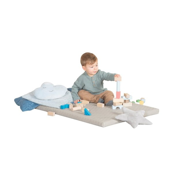 Beżowa mata do zabawy dla dzieci 78x100 cm Greyish gesteppt – Roba-image-4