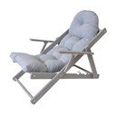 Szary drewniany składany leżak ogrodowy Borneo – Rojaplast