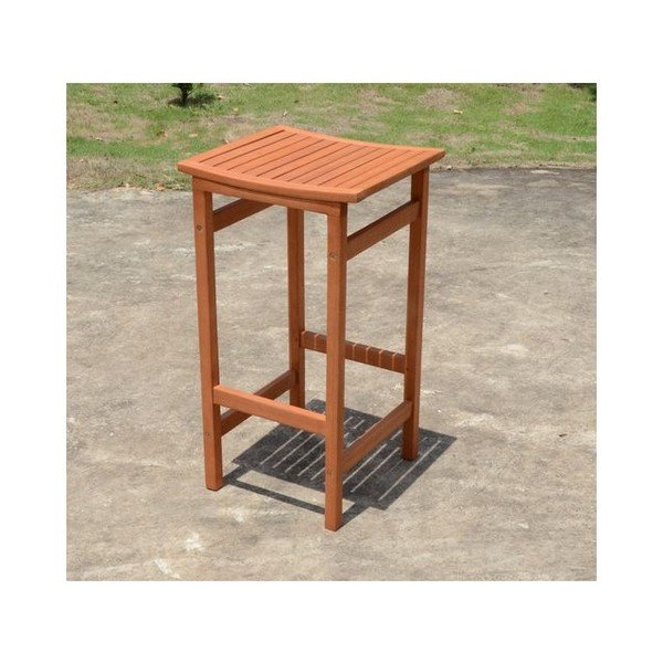 Brązowe drewniane hokery ogrodowe zestaw 2 szt. Palmdale – Garden Pleasure-image-2