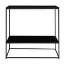 Czarna konsola z czarnym blatem 80x36 cm Vita – House Nordic