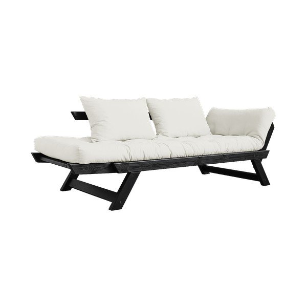 Sofa rozkładana z jasnobeżowym obiciem Karup Design Bebop Black/Natural-image-4